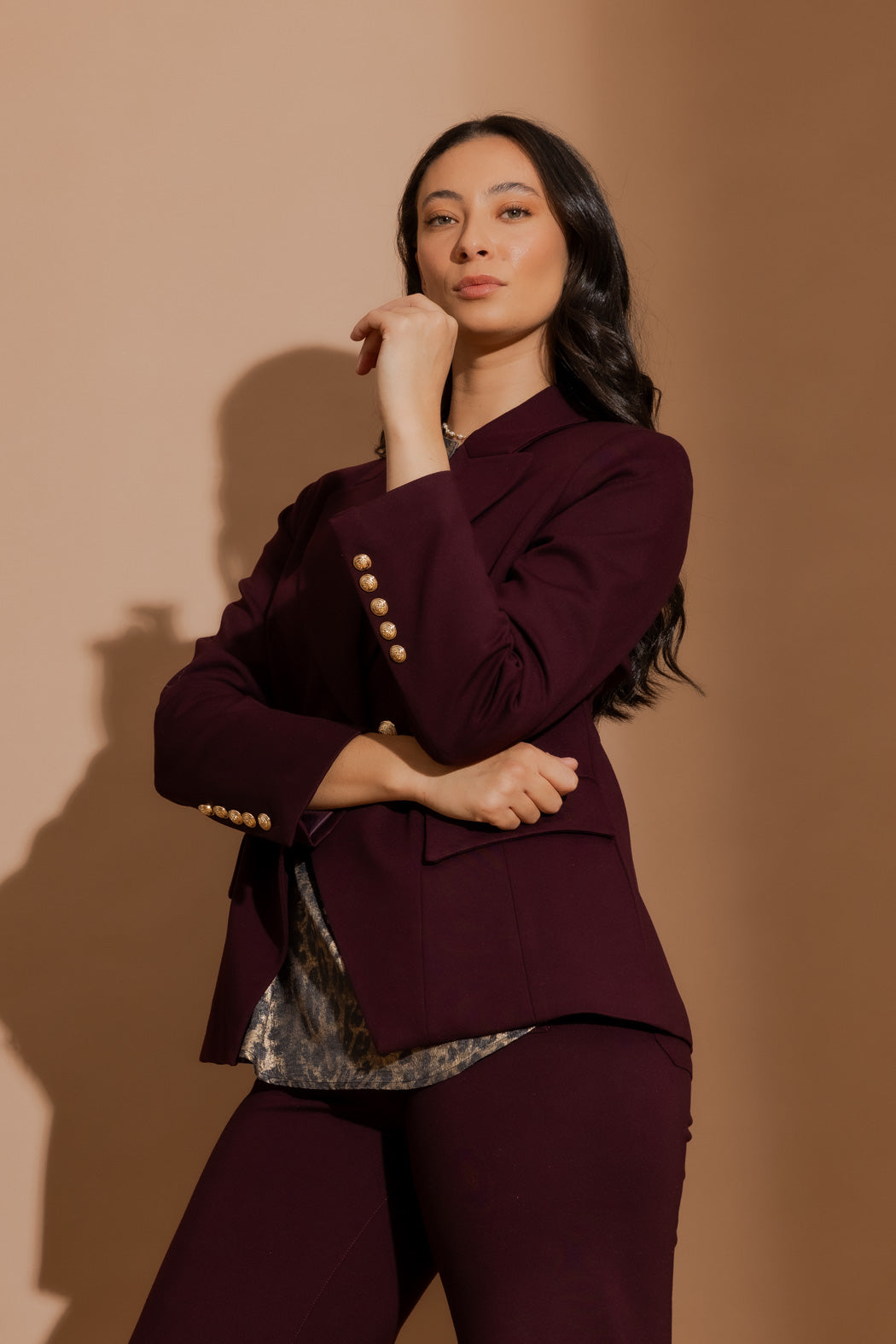 Merlot Ponte Sisca Blazer