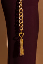 Gold Chain Tassel Belt Gold O/S