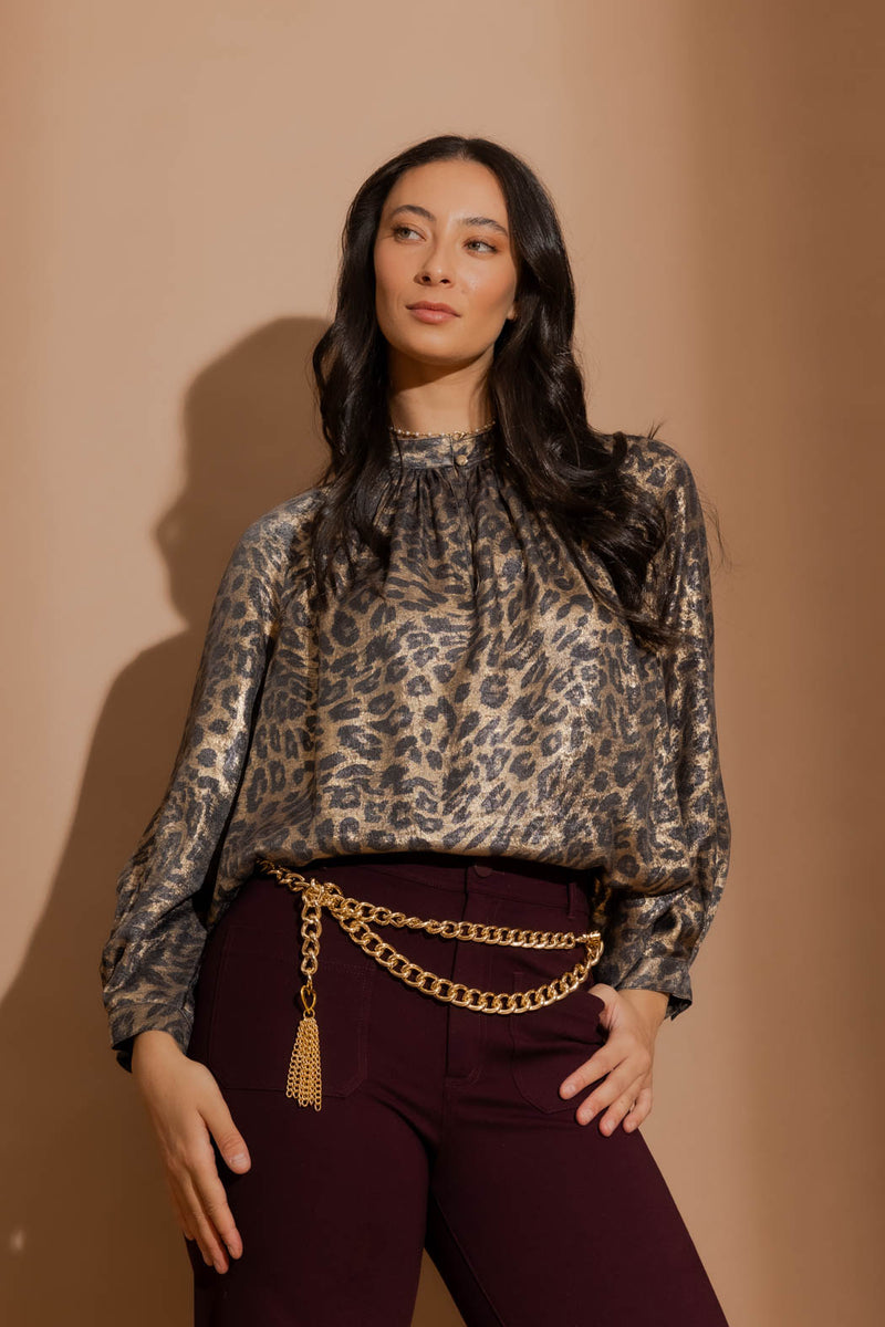 Gold Animal Athena Blouse