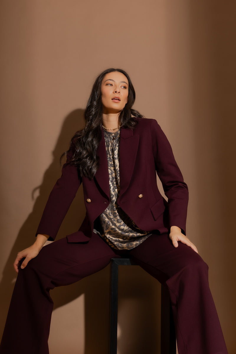 Merlot Ponte Sisca Blazer