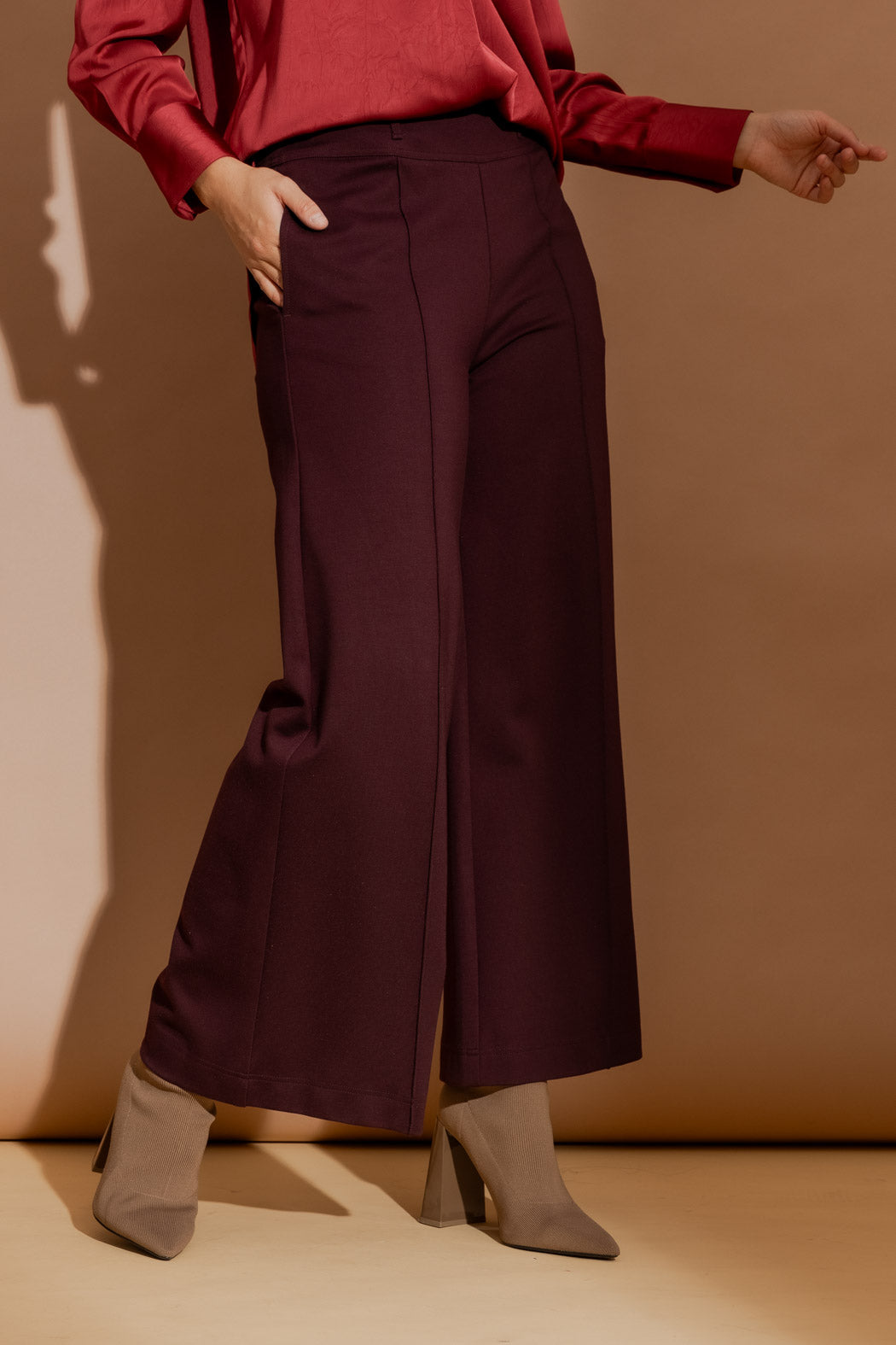 Merlot Ponte Pintuck Culotte