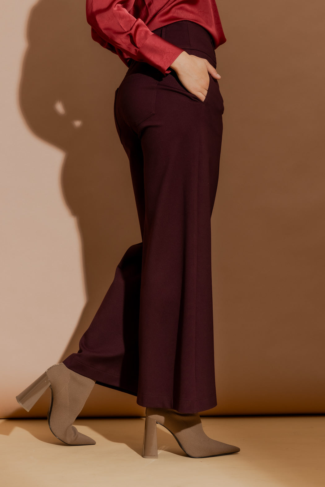 Merlot Ponte Pintuck Culotte