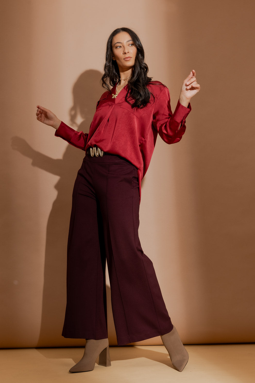 Merlot Ponte Pintuck Culotte