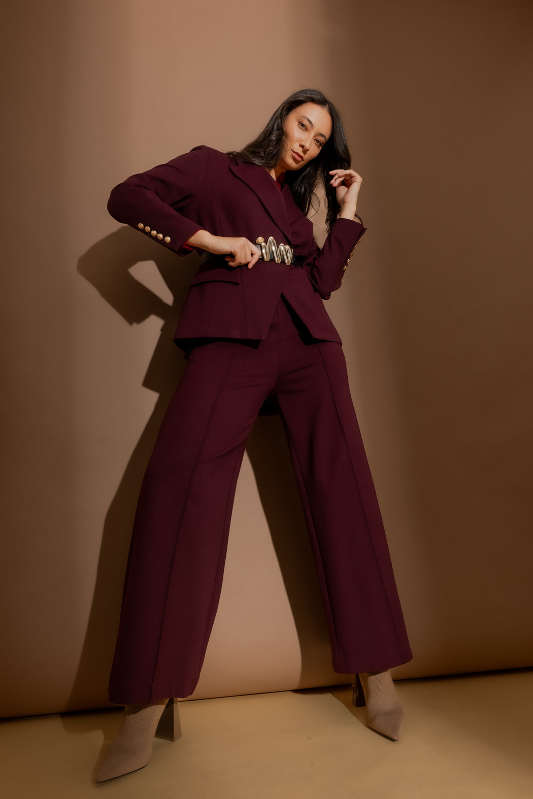 Merlot Ponte Pintuck Culotte