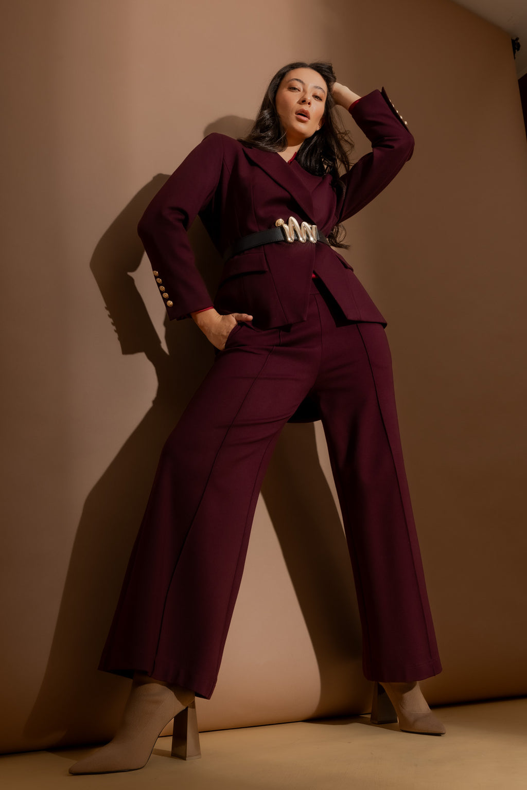 Merlot Ponte Pintuck Culotte