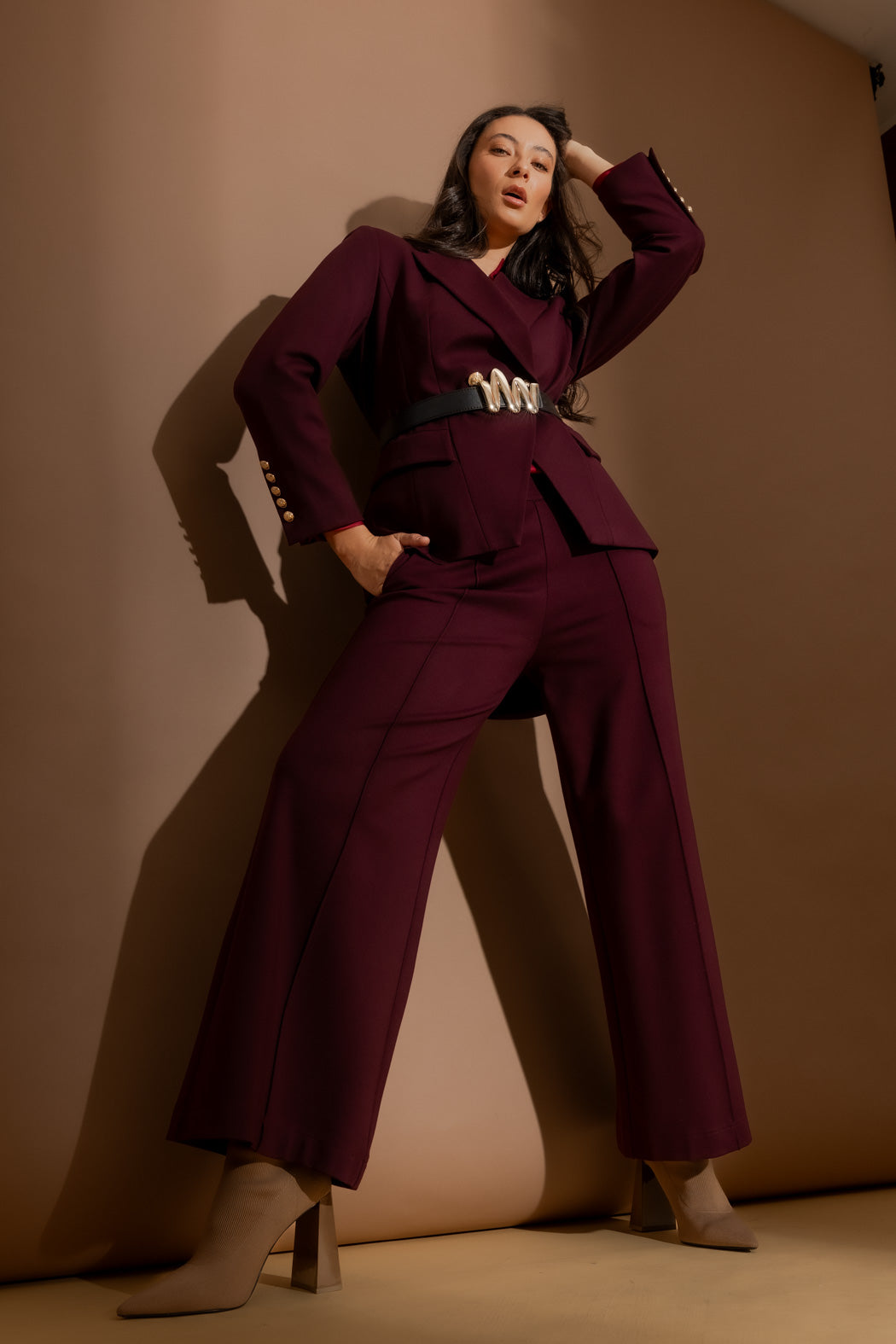 Merlot Ponte Pintuck Culotte