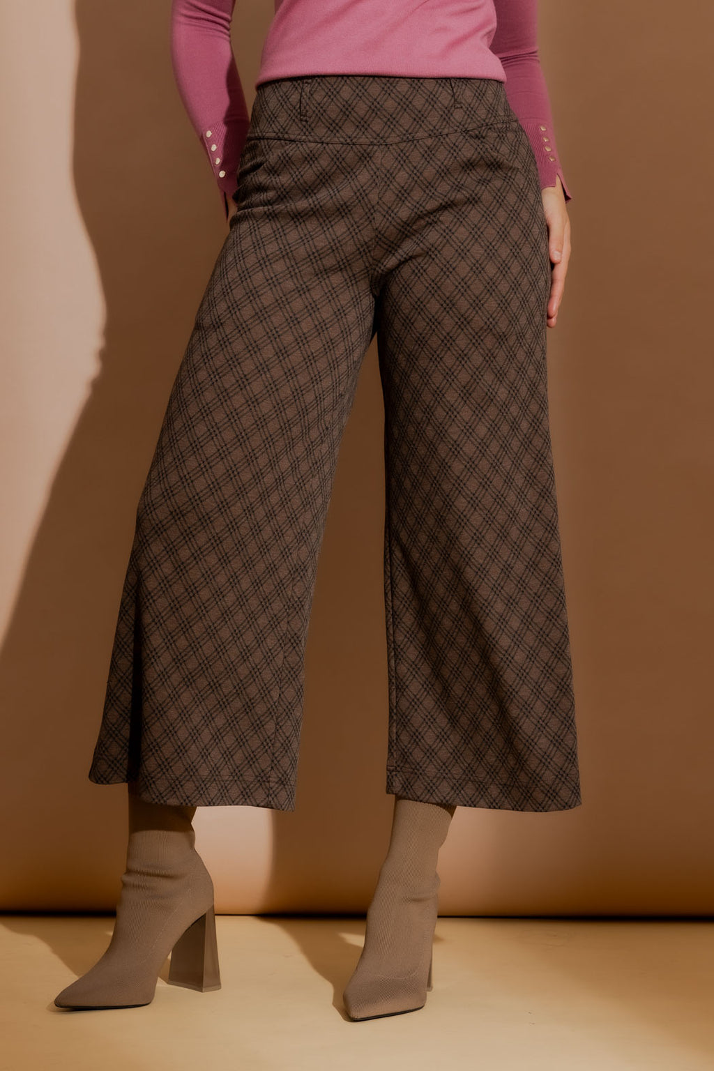 Mocha Check Jet Culotte Mocha Check