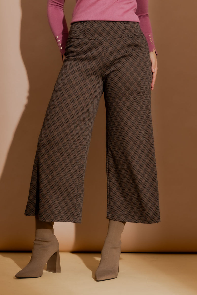 Mocha Check Jet Culotte Mocha Check