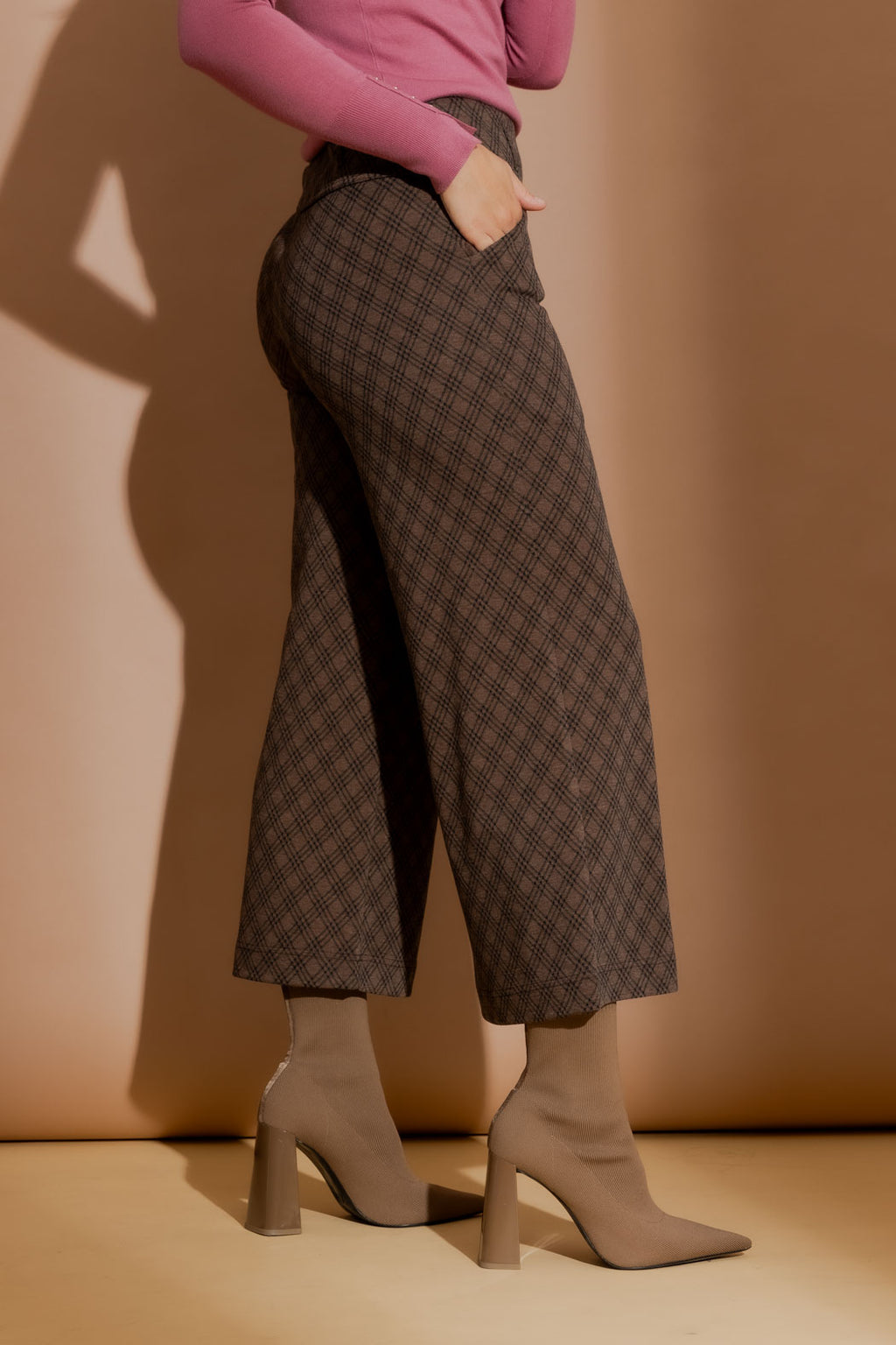 Mocha Check Jet Culotte Mocha Check