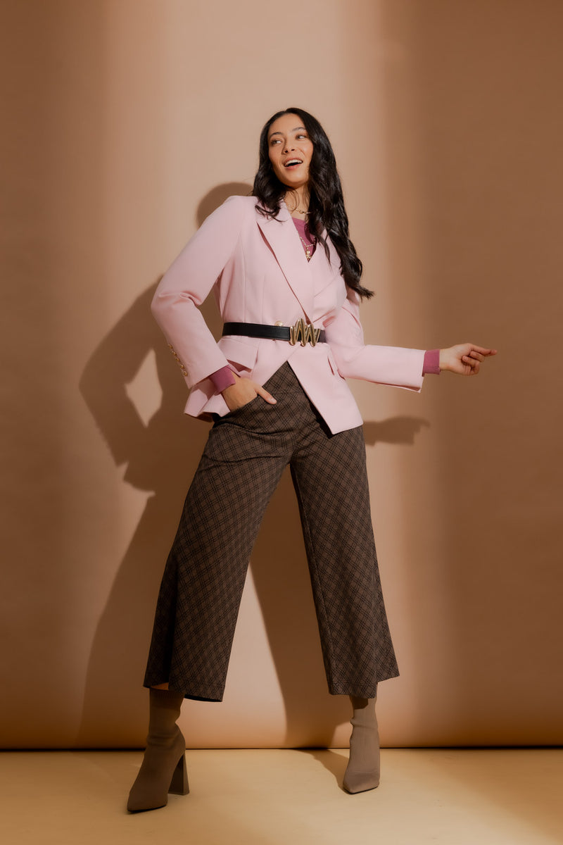 Mocha Check Jet Culotte Mocha Check