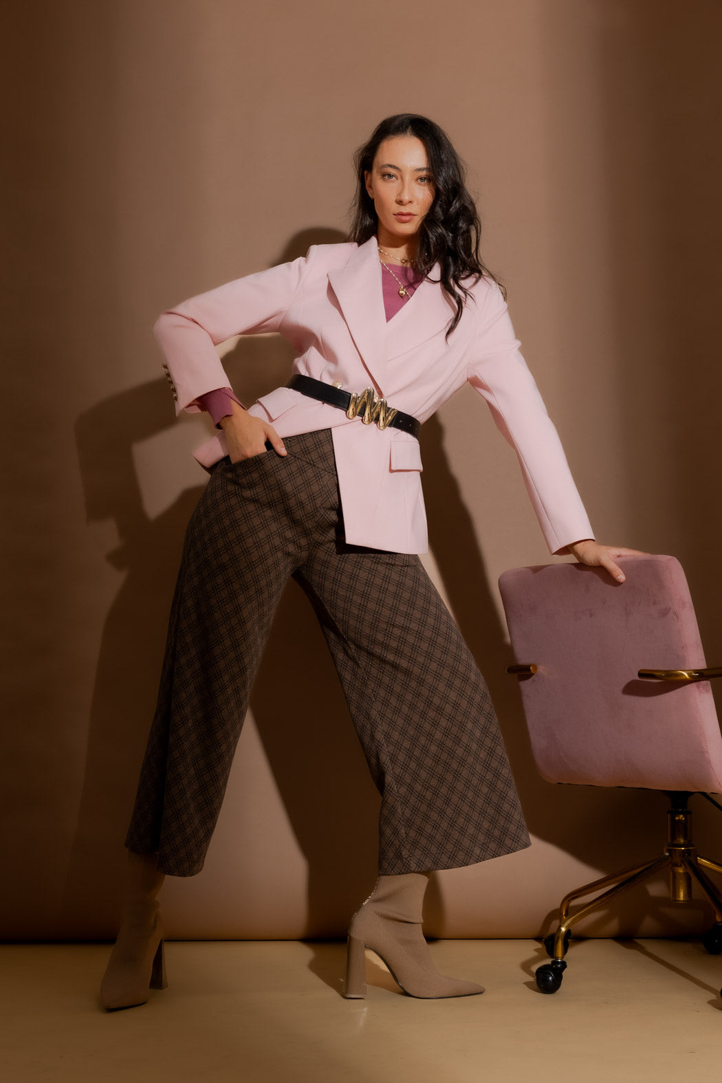 Mocha Check Jet Culotte Mocha Check