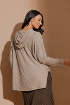 Oatmeal Textured Raglan Hoodie