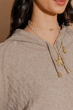 Oatmeal Textured Raglan Hoodie