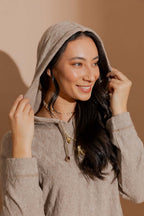 Oatmeal Textured Raglan Hoodie