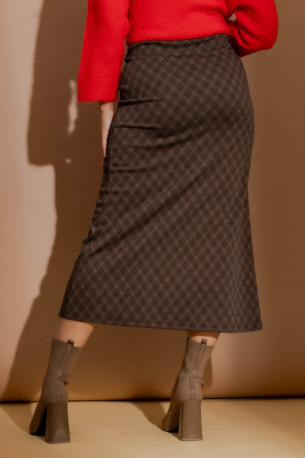 Mocha Check Skirt Mocha Check