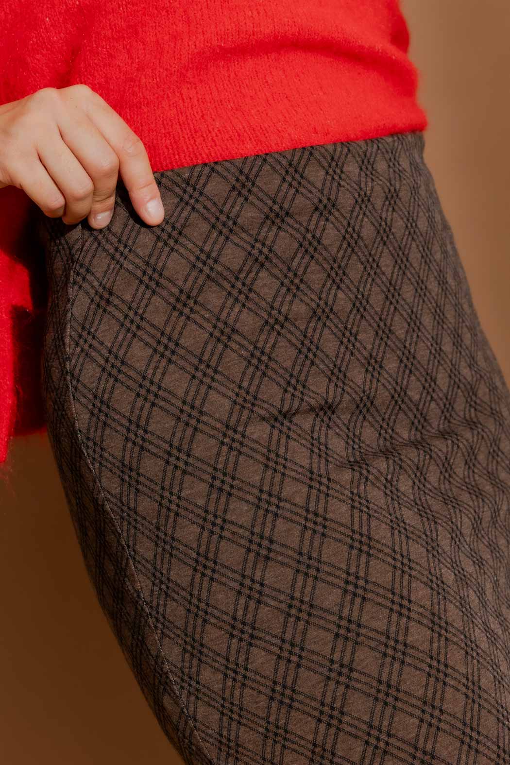 Mocha Check Skirt Mocha Check