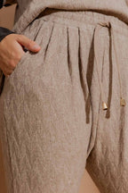 Oatmeal Textured Slouch Pant