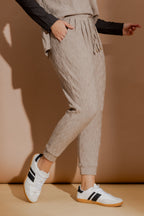 Oatmeal Textured Slouch Pant