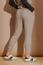 Oatmeal Textured Slouch Pant