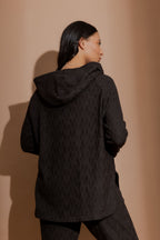 Charcoal Textured Raglan Hoodie