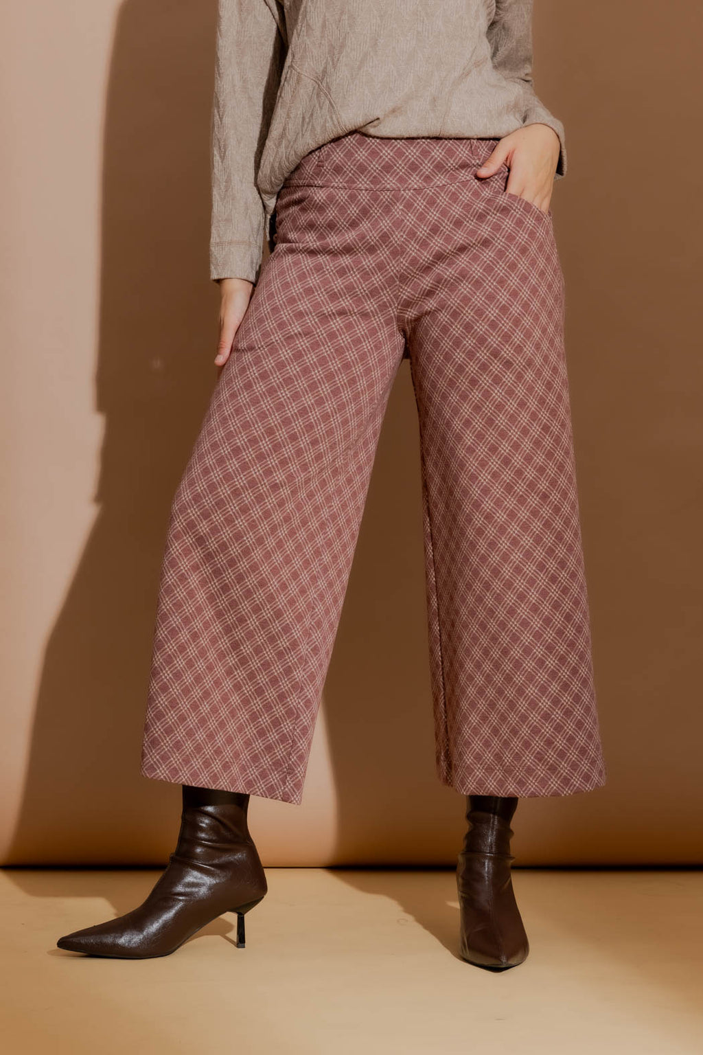 Plum Check Jet Culotte