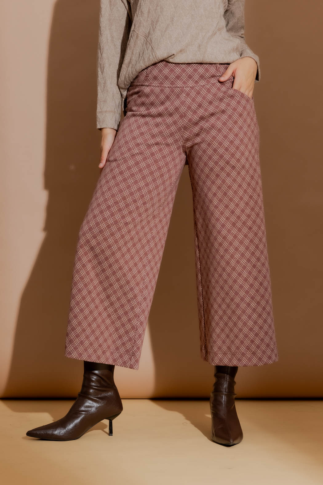 Plum Check Jet Culotte