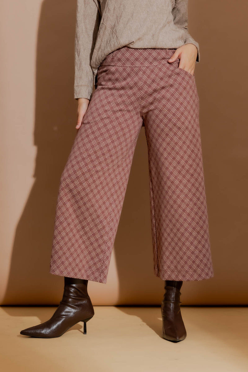 Plum Check Jet Culotte