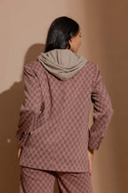 Plum Check Boyfriend Blazer