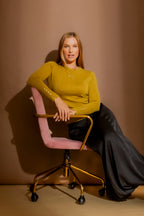 Chartreuse Fine Knit Crew Jumper Chartreuse S