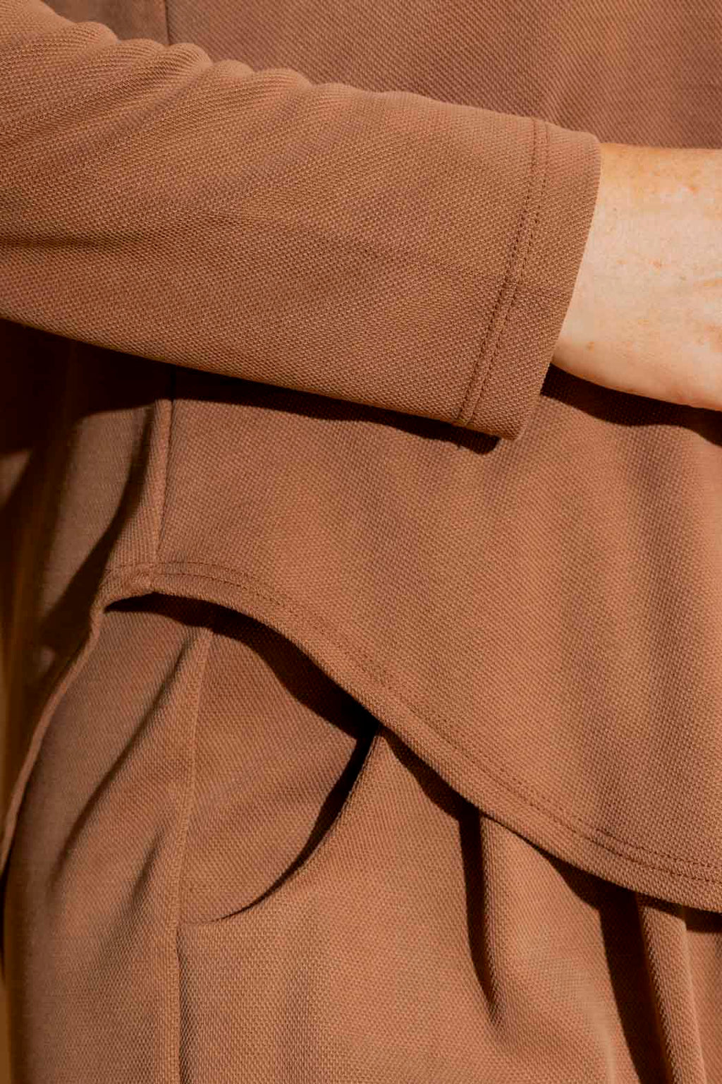 Caramel Lux Knit Crew Neck Top