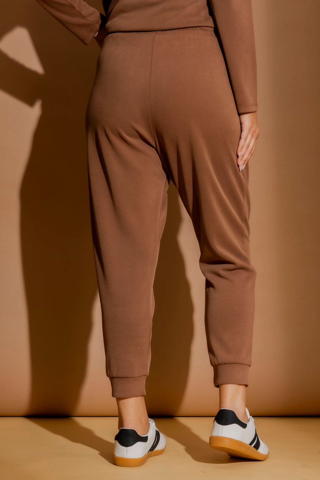 Caramel Lux Knit Slouch Pant