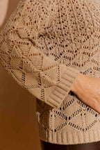 Taupe Cotton Diamond Knit Taupe S