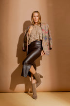 Taupe Cotton Diamond Knit Taupe S