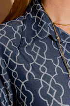 Dark Denim Embroidery Classic Shirt Dark Denim