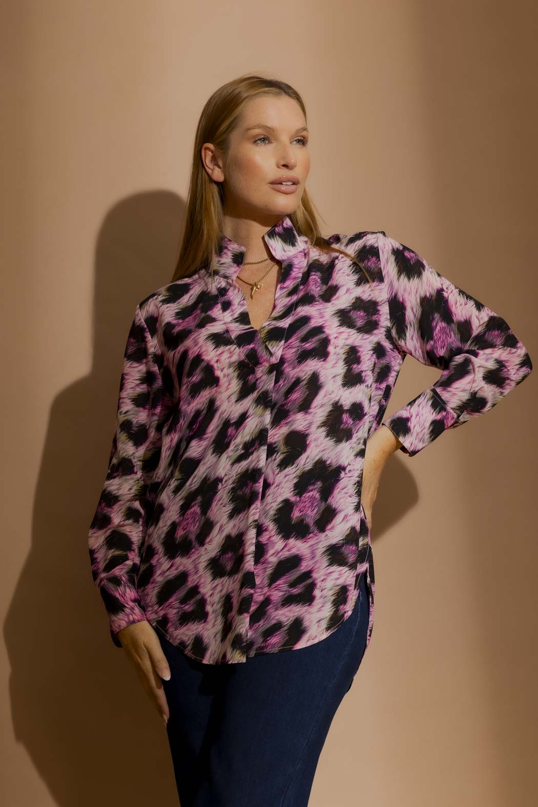 Pink Animal Blogger Shirt Pink Animal