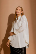 White Shot Silky Blake Shirt