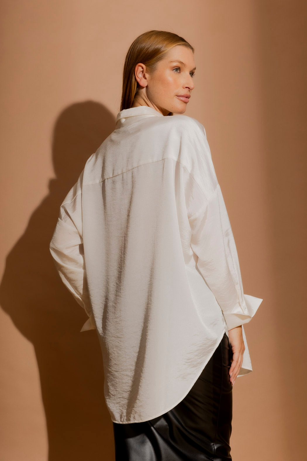 White Shot Silky Blake Shirt