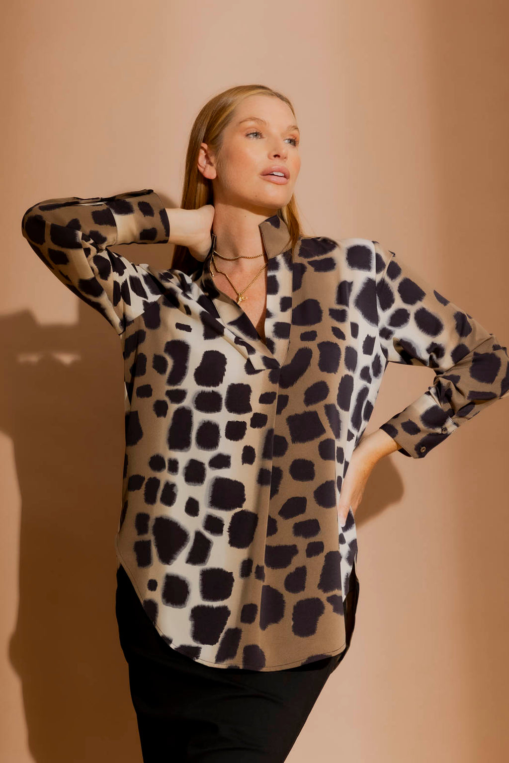 Taupe Animal Blogger Shirt Taupe Animal