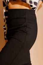 Black Ponte Ruched Miracle Skirt