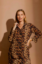 Tan Leopard Asana Shirt Tan Leopard