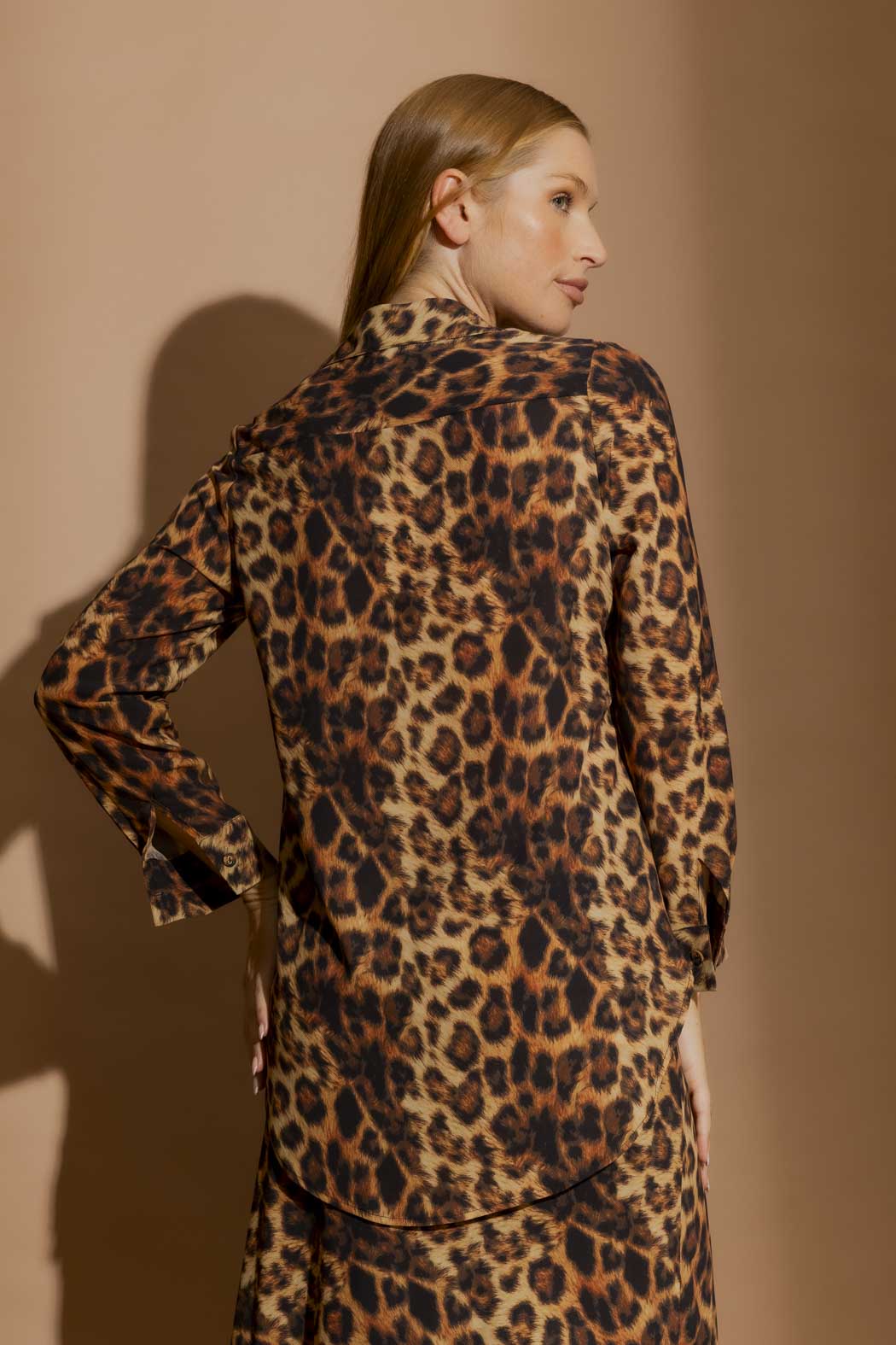 Tan Leopard Asana Shirt Tan Leopard