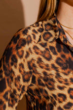 Tan Leopard Asana Shirt Tan Leopard