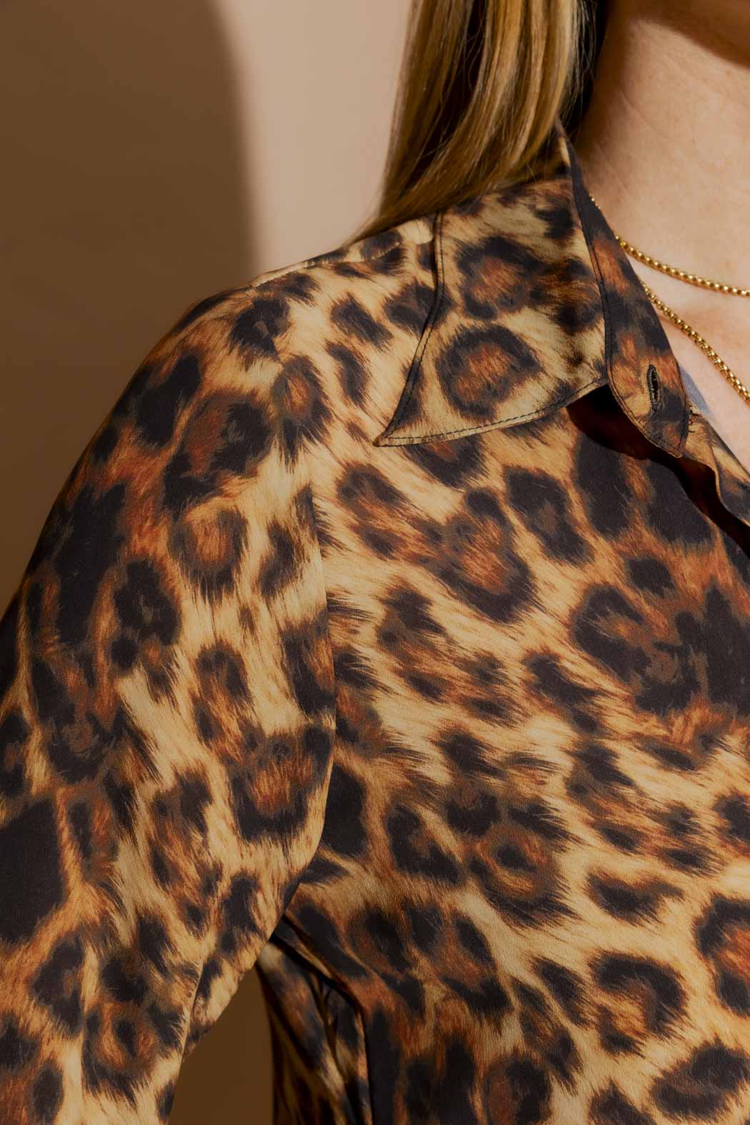 Tan Leopard Asana Shirt Tan Leopard