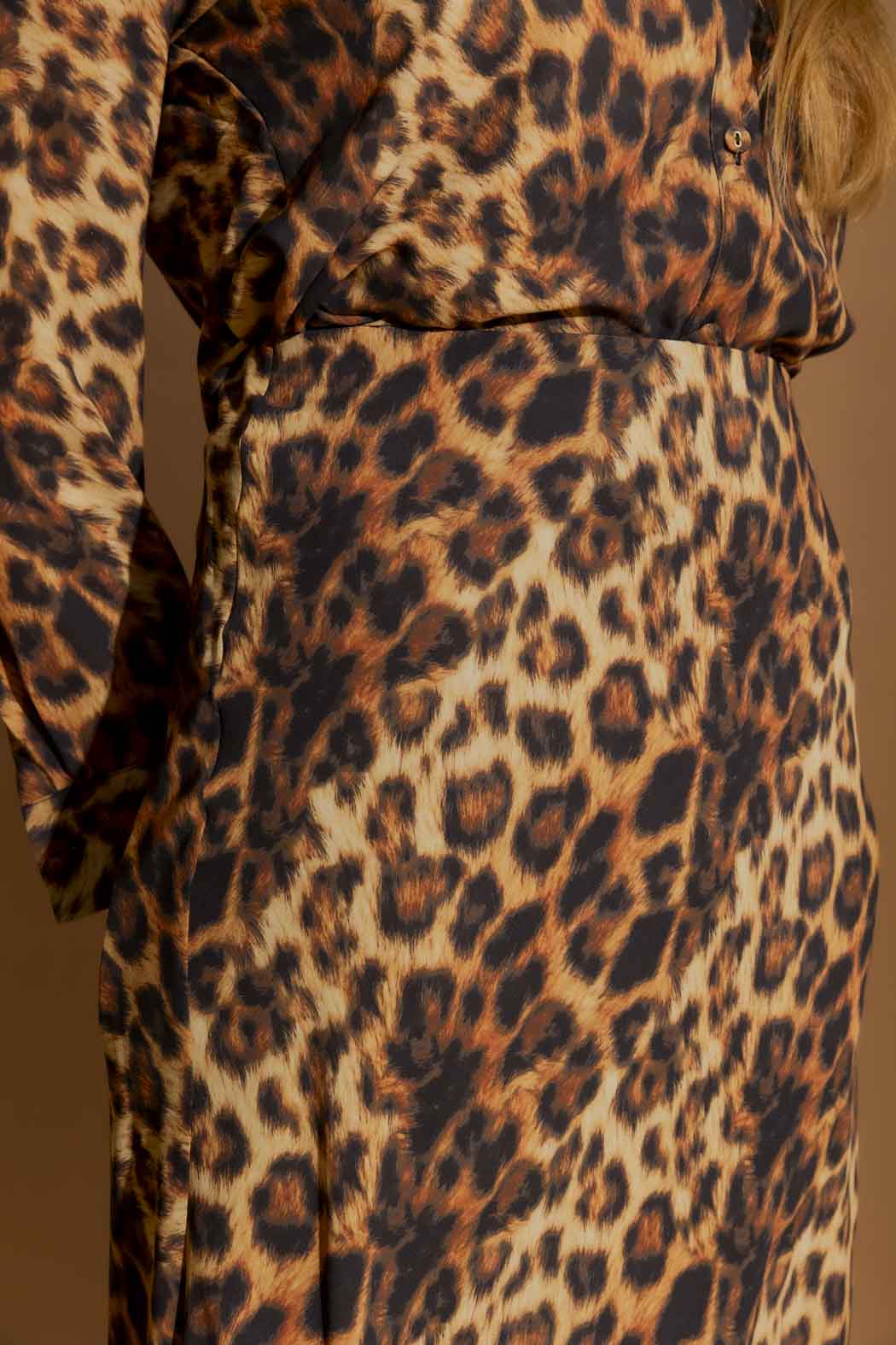 Tan Leopard Bias Skirt Tan Leopard