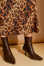 Tan Leopard Bias Skirt Tan Leopard