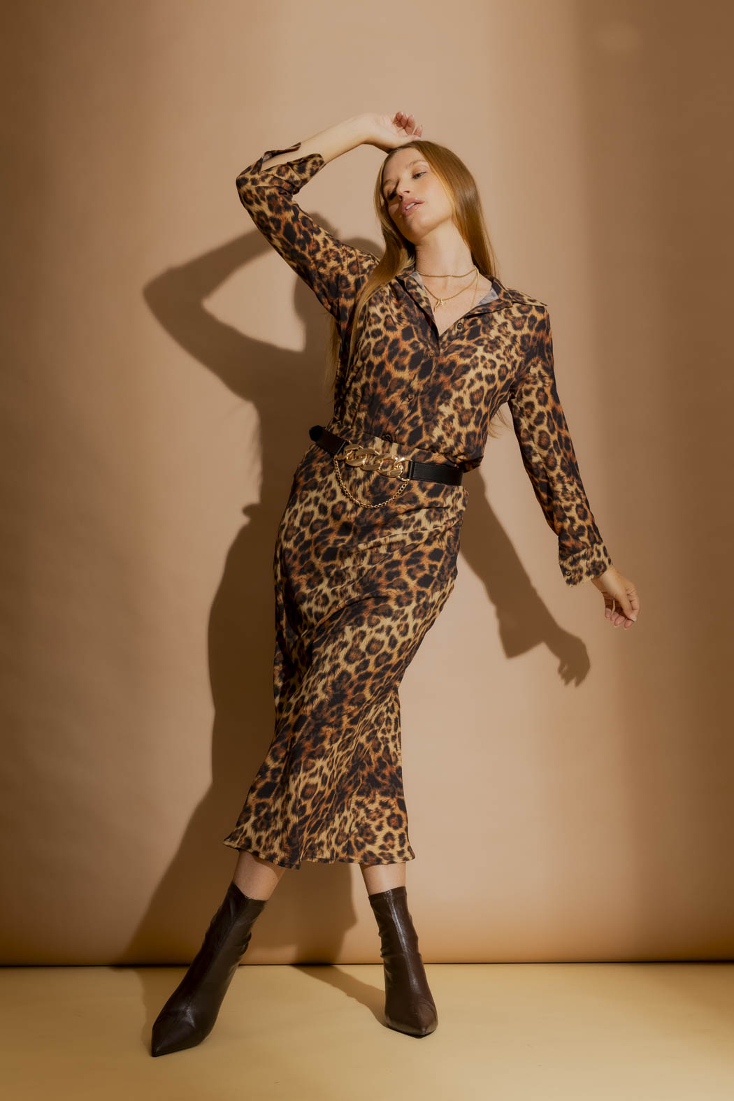 Tan Leopard Asana Shirt Tan Leopard