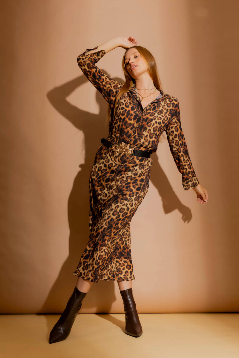 Tan Leopard Asana Shirt Tan Leopard