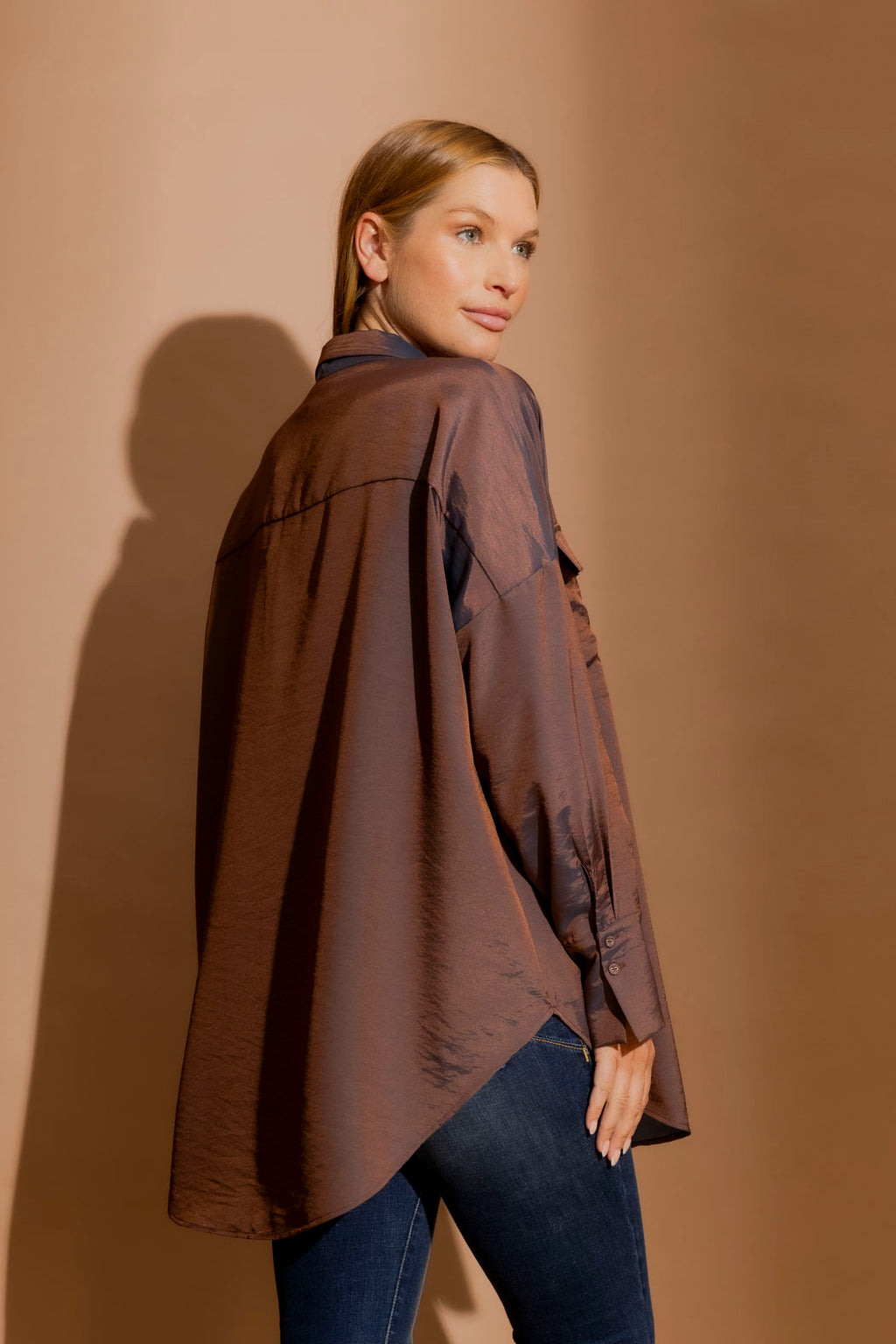 Plum Shot Silky Blake Shirt