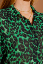 Green Leopard Asana Shirt Green Leopard