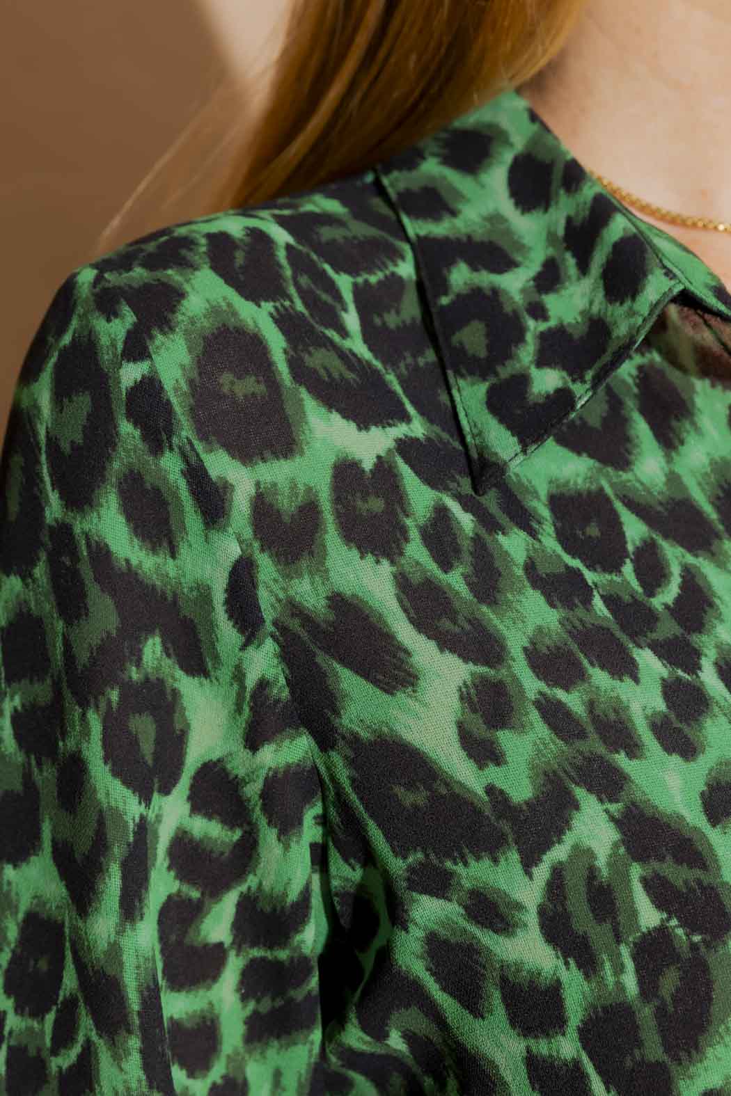 Green Leopard Asana Shirt Green Leopard